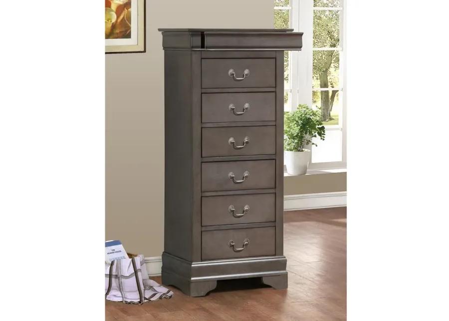 Rossie Lingerie Chest in Gray by Glory Furniture