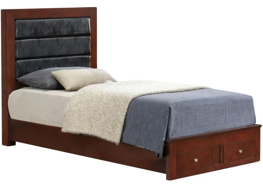 Burlington Twin Storage Bed in Cherry by Glory Furniture