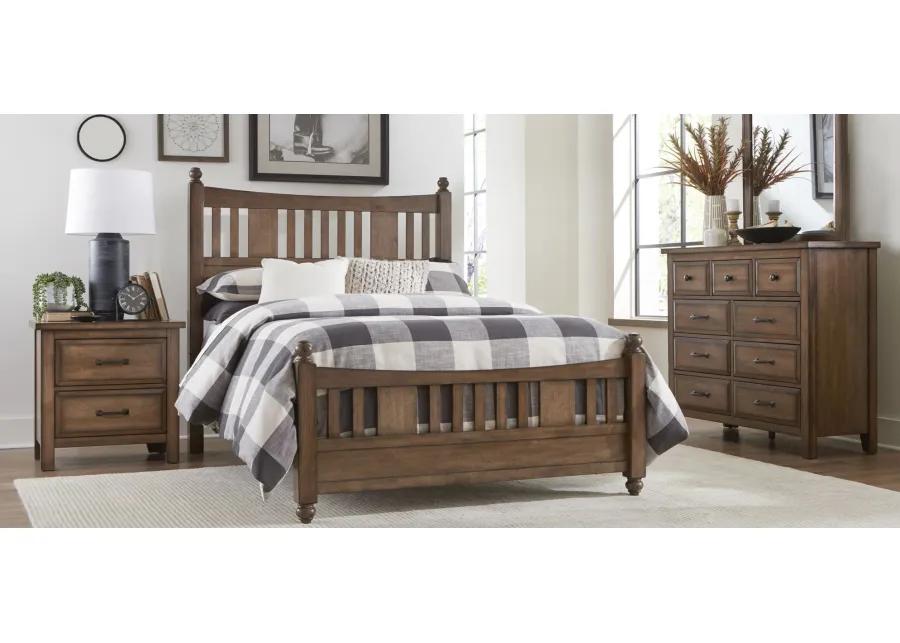 Clarence 4-pc Bedroom Set in Light Brown by Homelegance