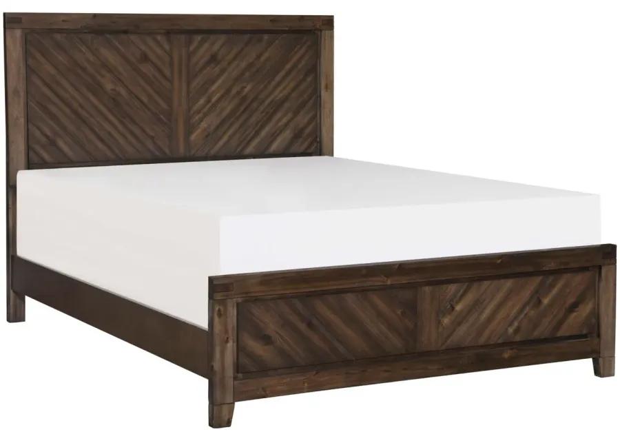 Fostoria 4- Pc. Panel Bedroom Set in Distressed Wood by Homelegance