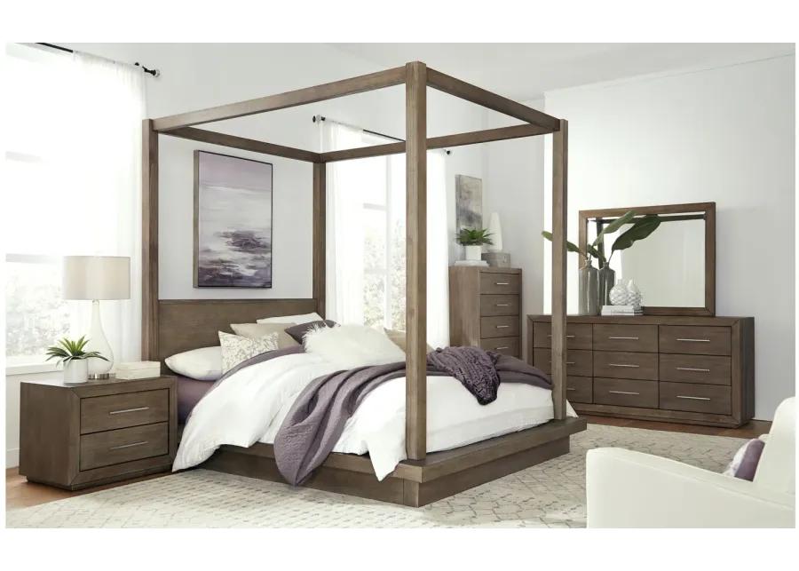 Melbourne Canopy Bed in Dark Pine by Bellanest