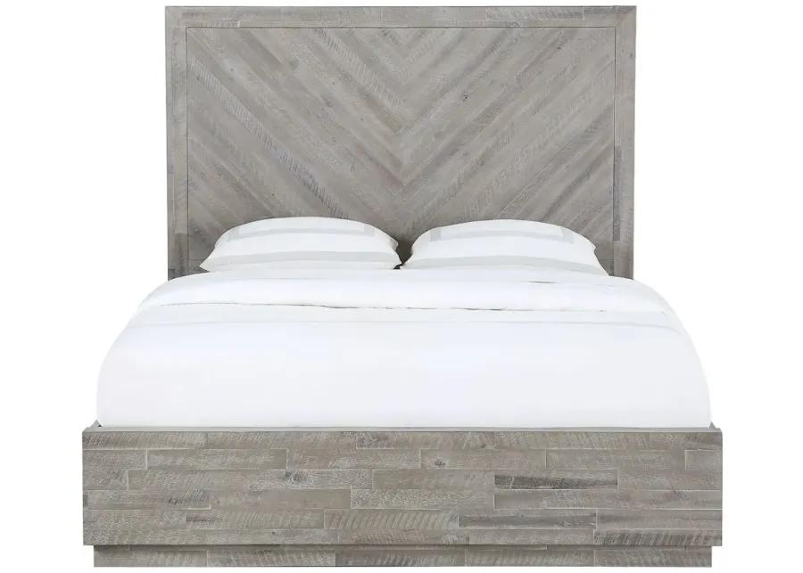 Herringbone King-Size Solid Wood Storage Bed by Bellanest