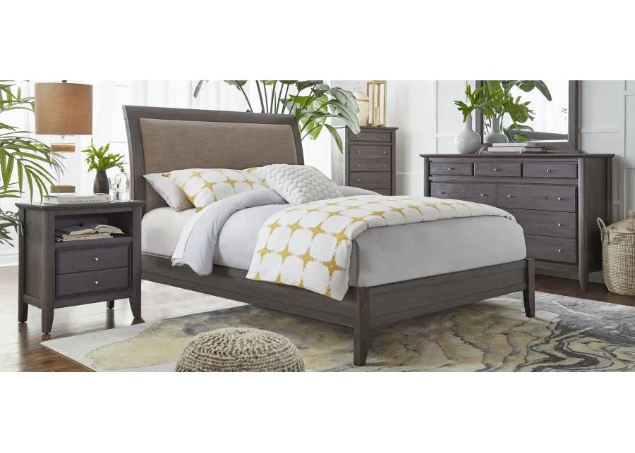 New Paltz Sleigh Bed in Dolphin/Basalt Grey by Bellanest