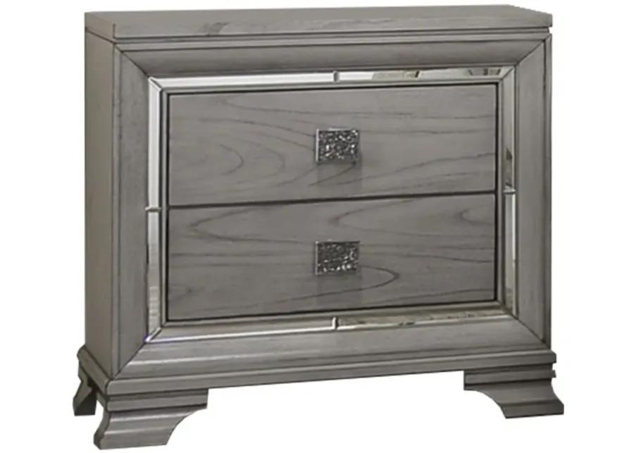 Vail 4-pc. Bedroom Set in Light Gray by Crown Mark