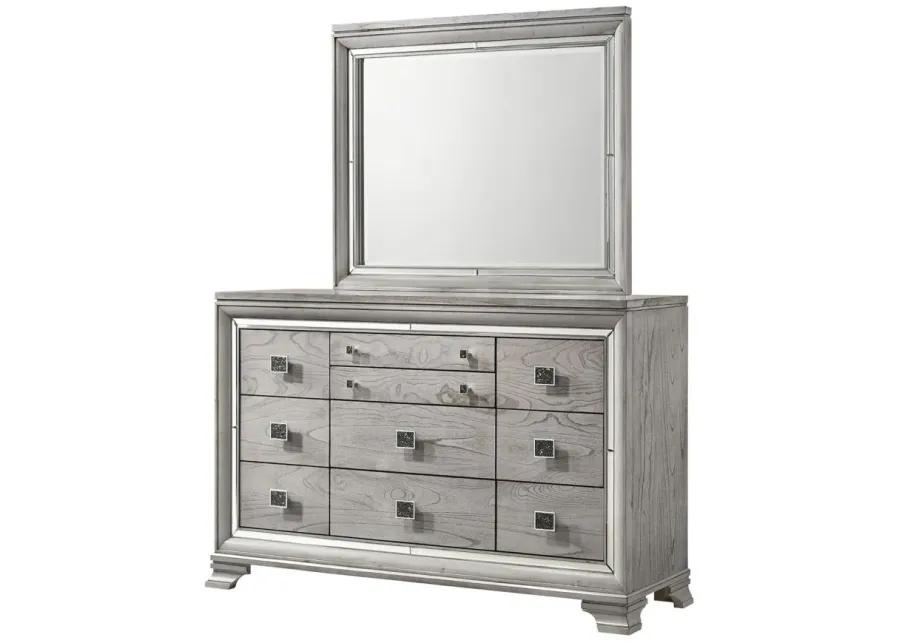 Vail 4-pc. Bedroom Set in Light Gray by Crown Mark