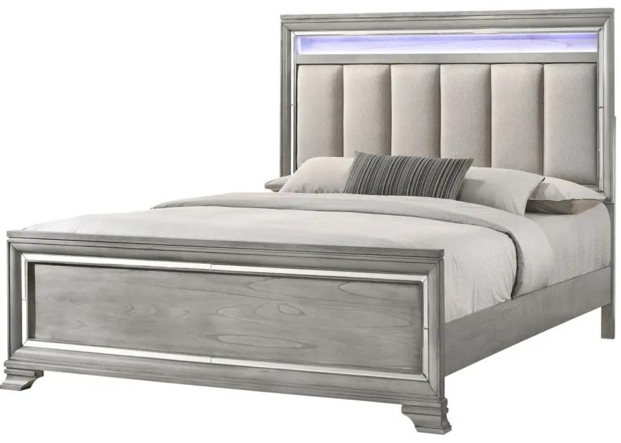 Vail 4-pc. Bedroom Set in Light Gray by Crown Mark