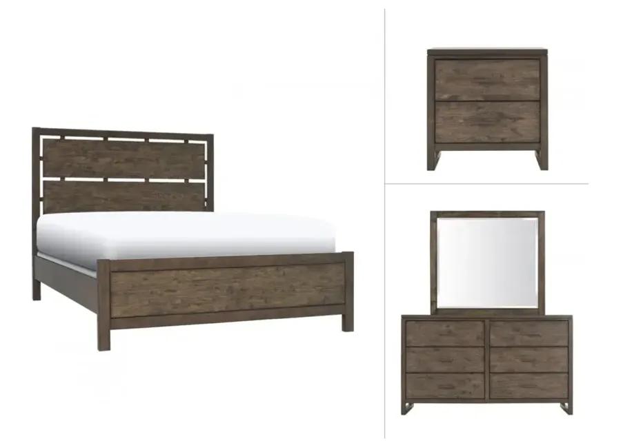 Larkspur 4-pc. Bedroom Set in Two Tone Oak by Bellanest