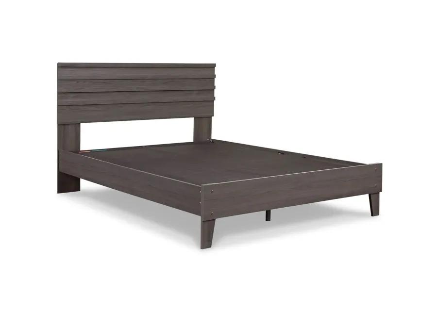 Brymont Panel Platform Bed in Dark Gray by Ashley Express