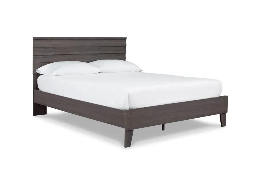 Brymont Panel Platform Bed in Dark Gray by Ashley Express