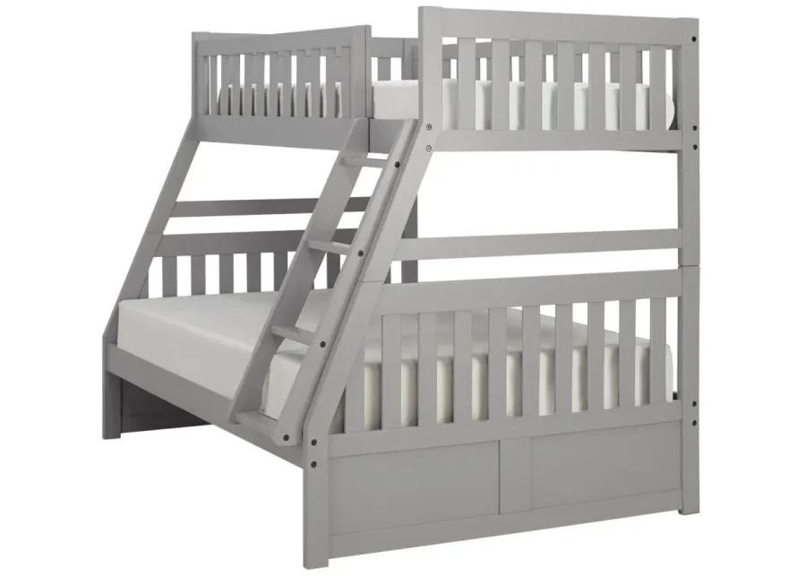Belisar Twin-Over-Full Bunk Bed in Grey by Bellanest