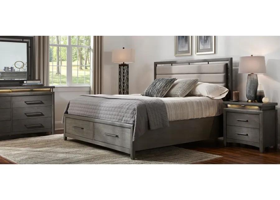 San Clemente 4-pc. Platform Storage Bedroom Set in Gray by Davis Intl.