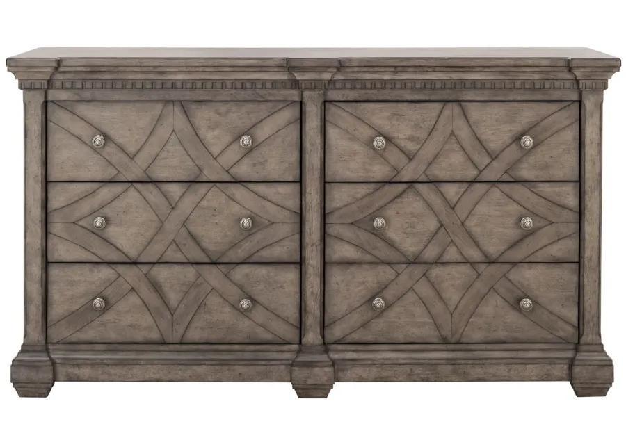 Clifton 4-pc. Bedroom Set in Antiqued Gray by Samuel Lawrence