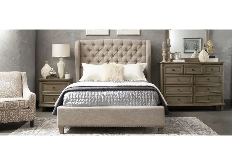 Lorient 4-pc. Bedroom Set in Gray Cashmere by Homelegance