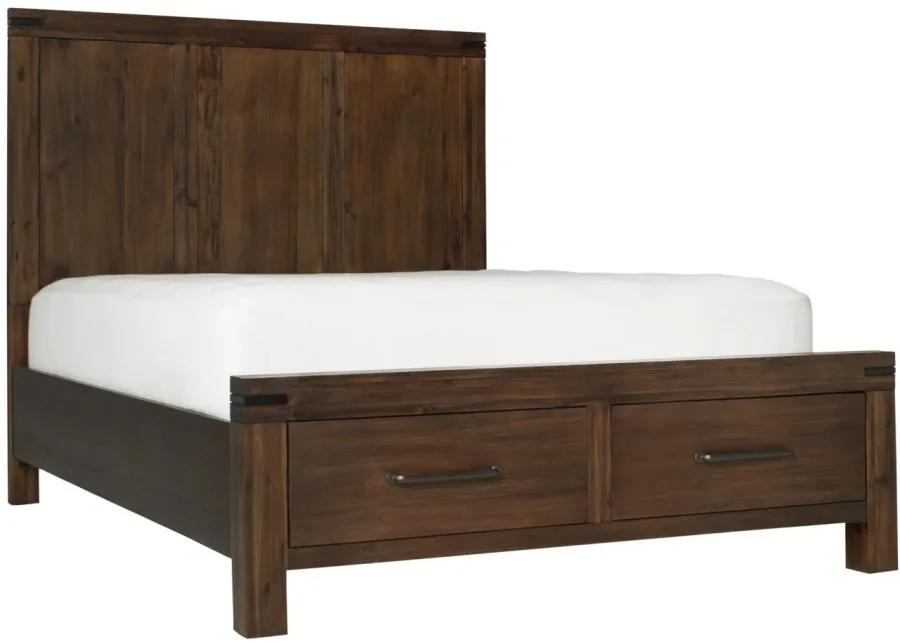 Gannon 4-pc. Bedroom Set w/ Platform Storage Bed in brown by Hillsdale Furniture