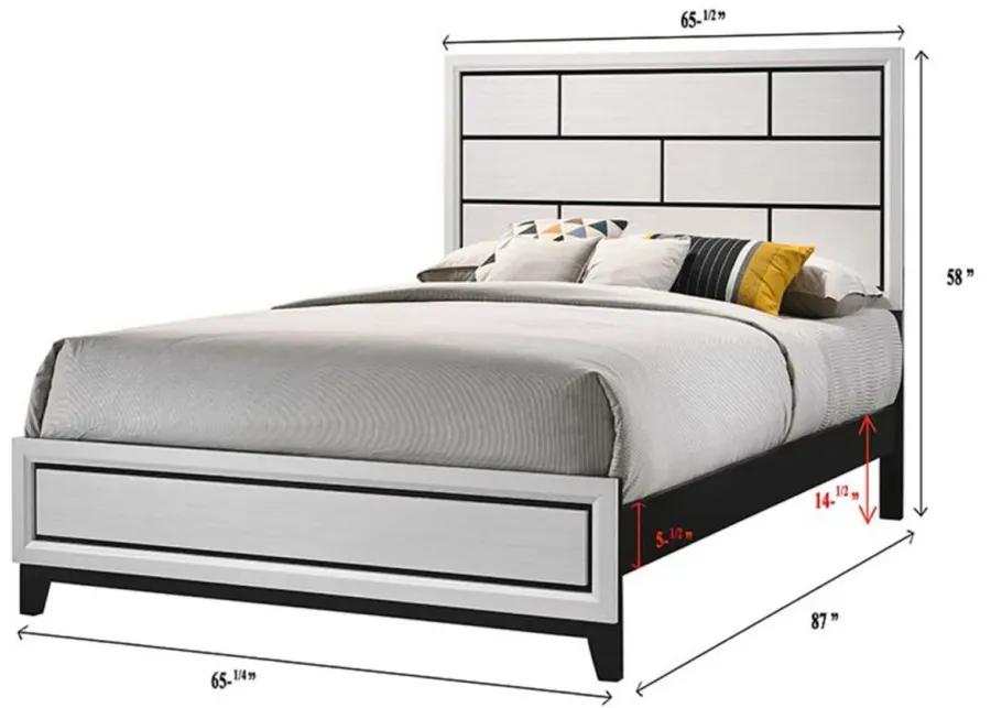 Akerson Panel Bed in White by Crown Mark