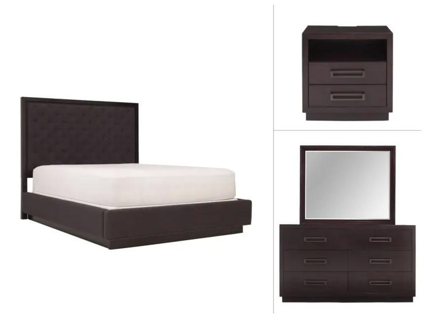 Senza 4-pc. Bedroom Set in Graphite / Charcoal by Homelegance