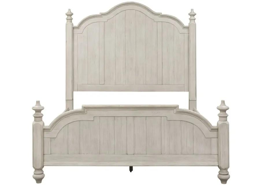 Farmhouse Reimagined 4-pc. Bedroom Set w/ Drawer Nightstand in White by Liberty Furniture