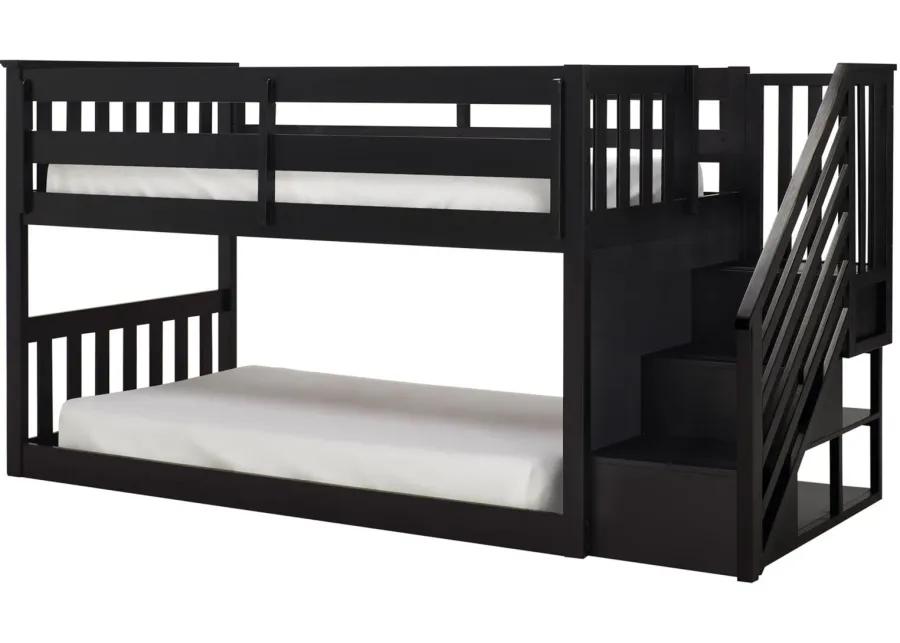 Kingsley Step Bunk Bed in Charcoal by Bellanest