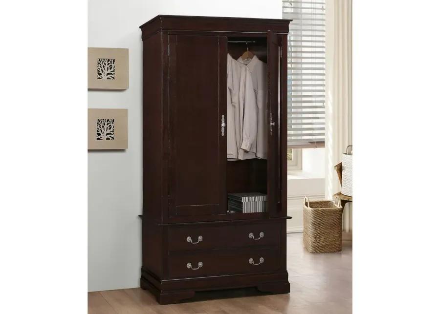 Rossie Armoire in Cappuccino by Glory Furniture