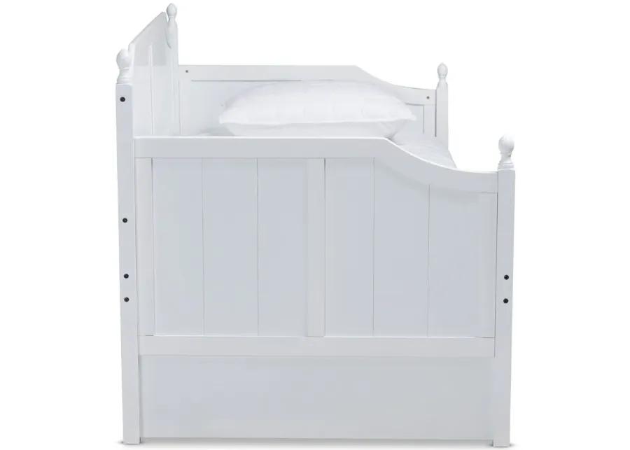 Millie Daybed with Trundle in White by Wholesale Interiors