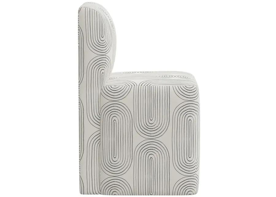 Zana Upholstered Dining Chair in Oblong Slate by Skyline