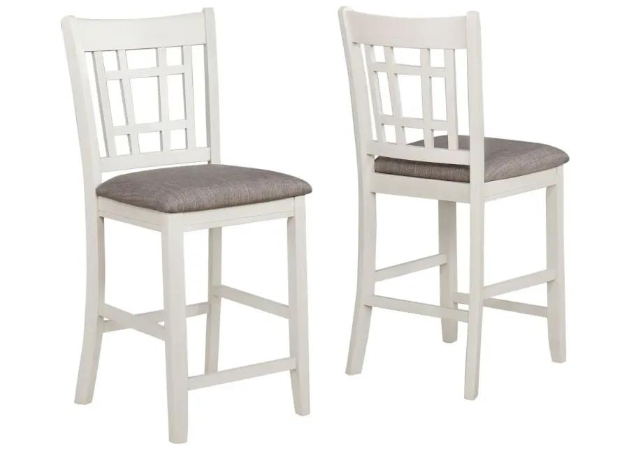 Hartwell 5-pc. Counter-Height Dining Set in Antique White and Gray by Crown Mark