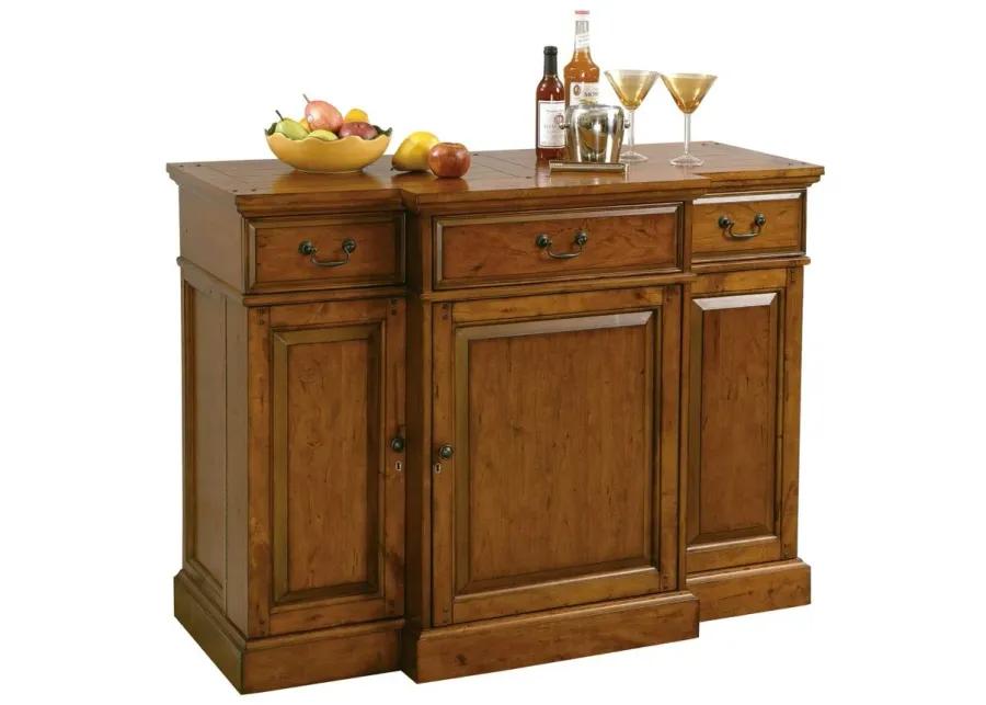 Shiraz Wine Console in Indian Summer by Howard Miller Clock