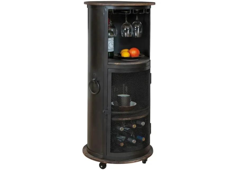 Half Pint Wine & Bar Cabinet in Black by Howard Miller Clock