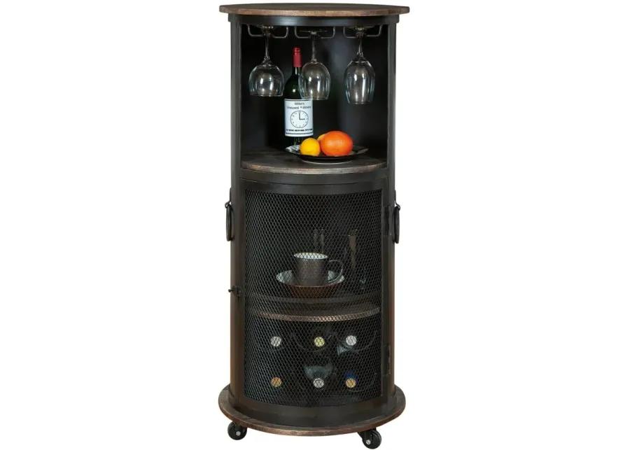 Half Pint Wine & Bar Cabinet in Black by Howard Miller Clock