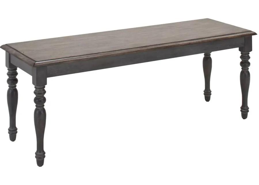 Charleston Dining Bench in Slate w/ Weathered Pine Finish by Liberty Furniture