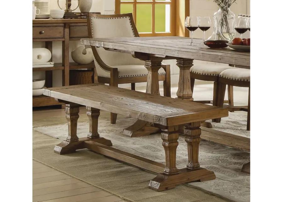 Hawthorne Dining Bench in Barnwood by Riverside Furniture