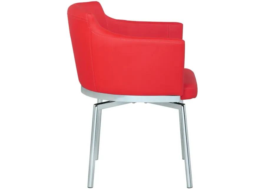 Dusty Dining Chair - Set of 2 in Red by Chintaly Imports