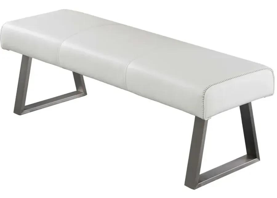 Gwen Bench in White by Chintaly Imports