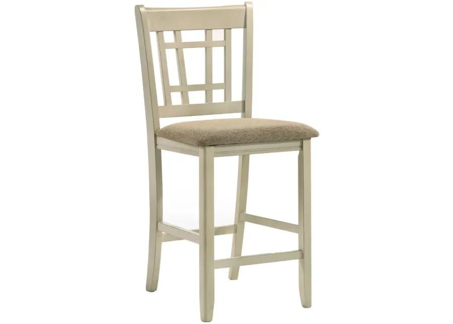 Mission Casuals Bar Chair (Set of 2) in Rustic White & French Oak by Intercon