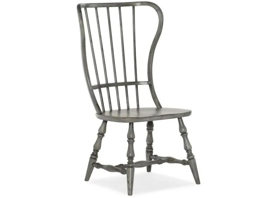 Ciao Bella Spindle Back Side Chair - Set of 2 in Gray by Hooker Furniture