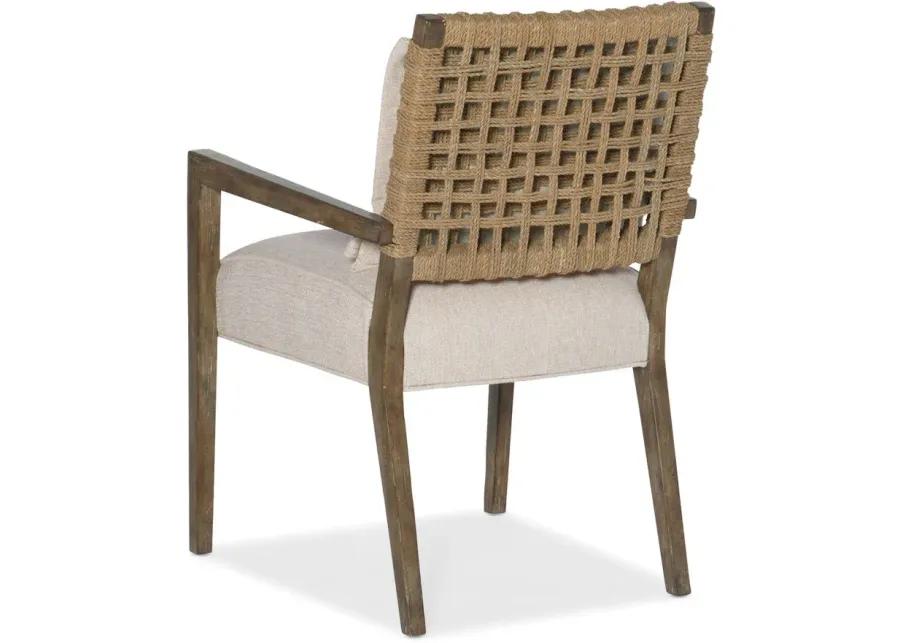 Surfrider Woven Back Arm Chair - Set of 2 in Cliffside by Hooker Furniture