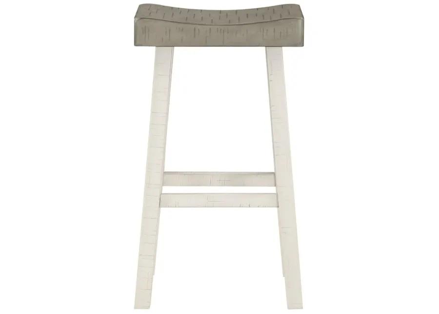 Oxton 29" Stool- Set of 2 in 2-Tone Finish (White and Coffee) by Homelegance