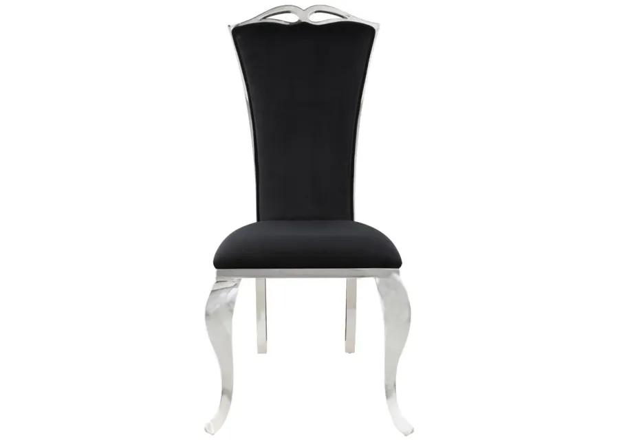 Jamey Dining Chair - Set of 2 in Black by Chintaly Imports