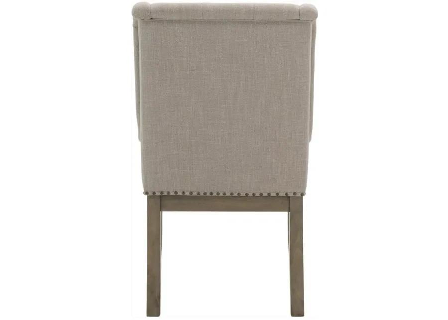 Lorient Dining Armchair in Gray Cashmere by Homelegance