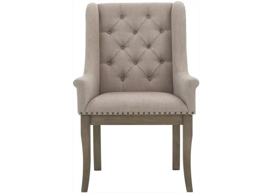 Lorient Dining Armchair in Gray Cashmere by Homelegance