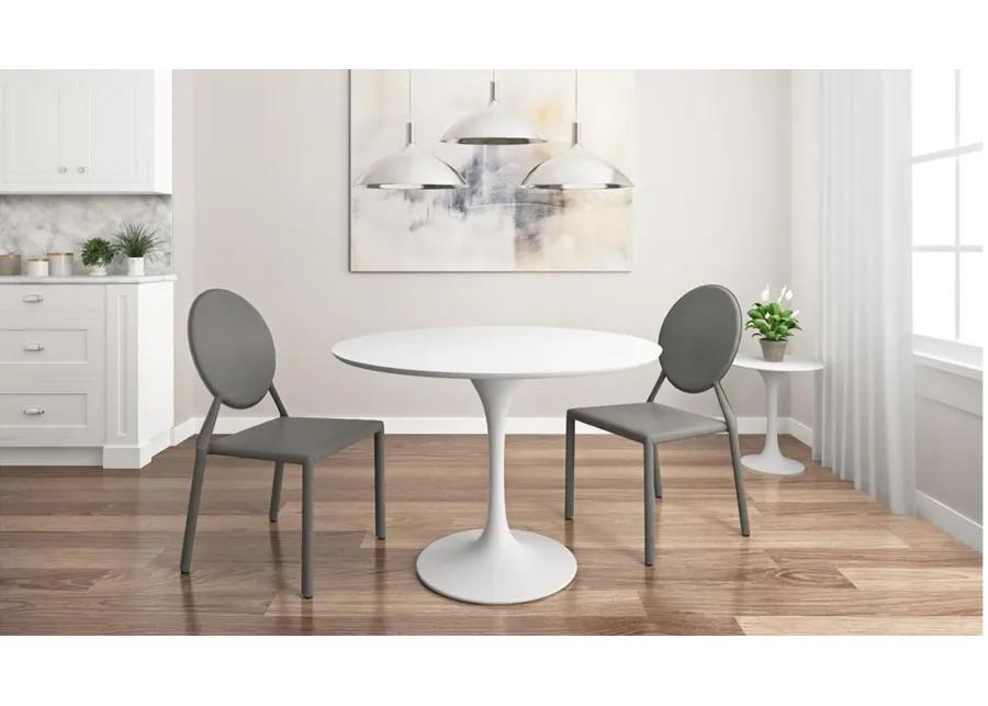 Astrid 40" Round Table in White by EuroStyle