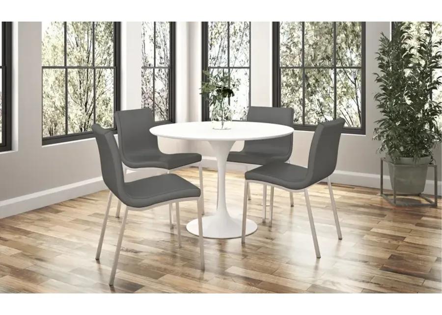 Astrid 40" Round Table in White by EuroStyle