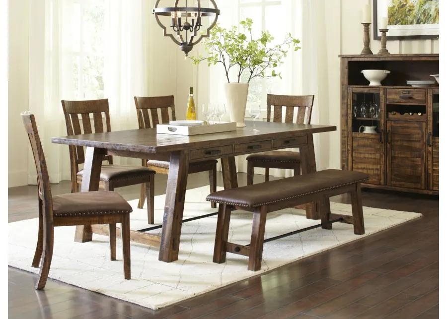 Cannon Valley 6-pc. Trestle Dining Set in Brown / Distressed Natural by Jofran