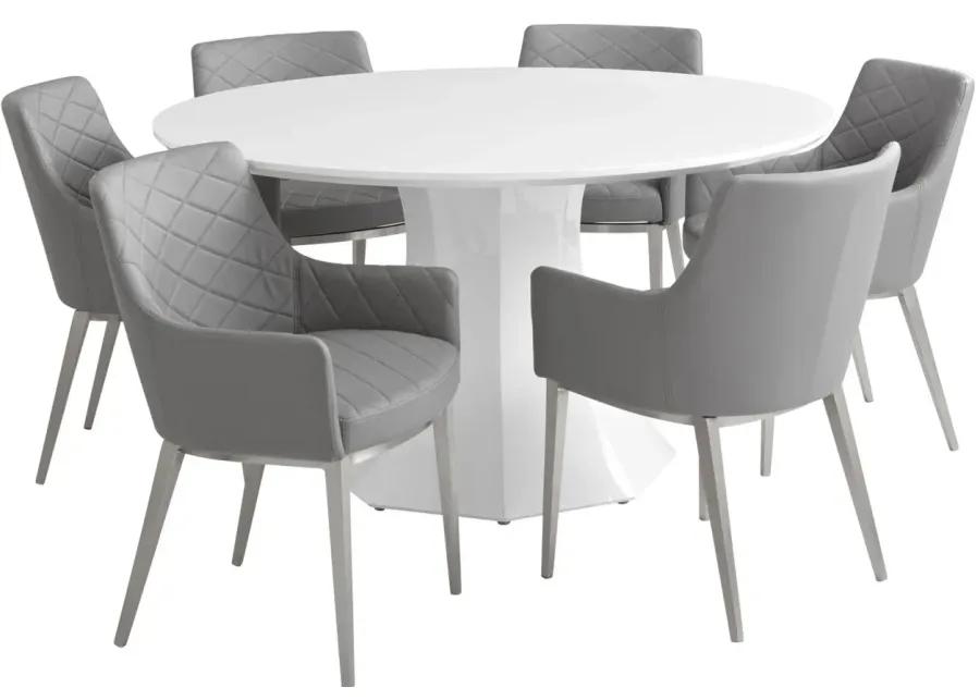 Sanara 55" Dining Table in White by Sunpan