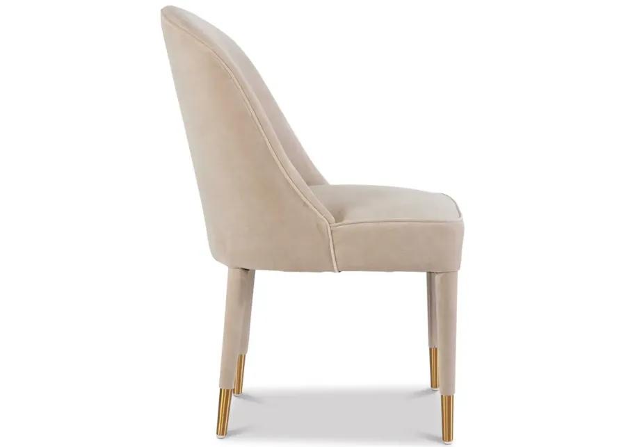 Brie Champagne Armless Chair