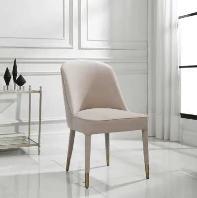 Brie Champagne Armless Chair