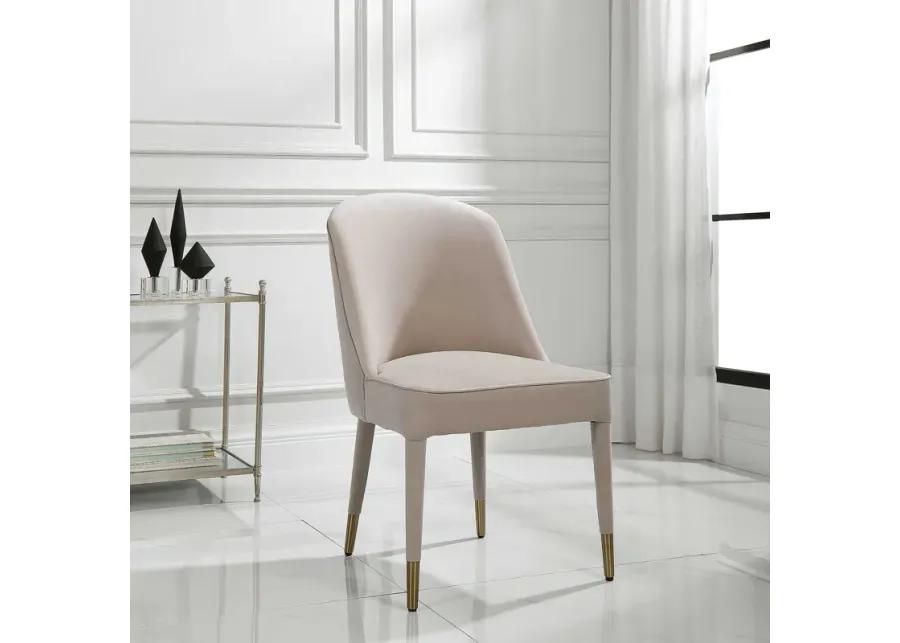 Brie Champagne Armless Chair