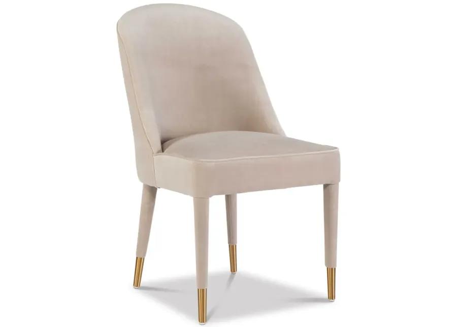 Brie Champagne Armless Chair