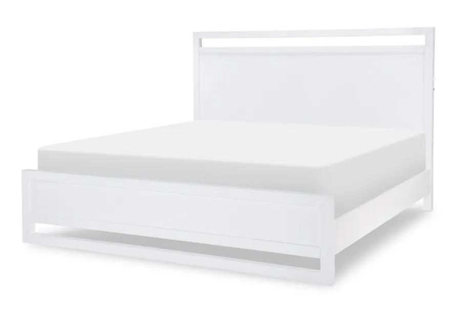 Siesta Key King Panel Bed - Polar White