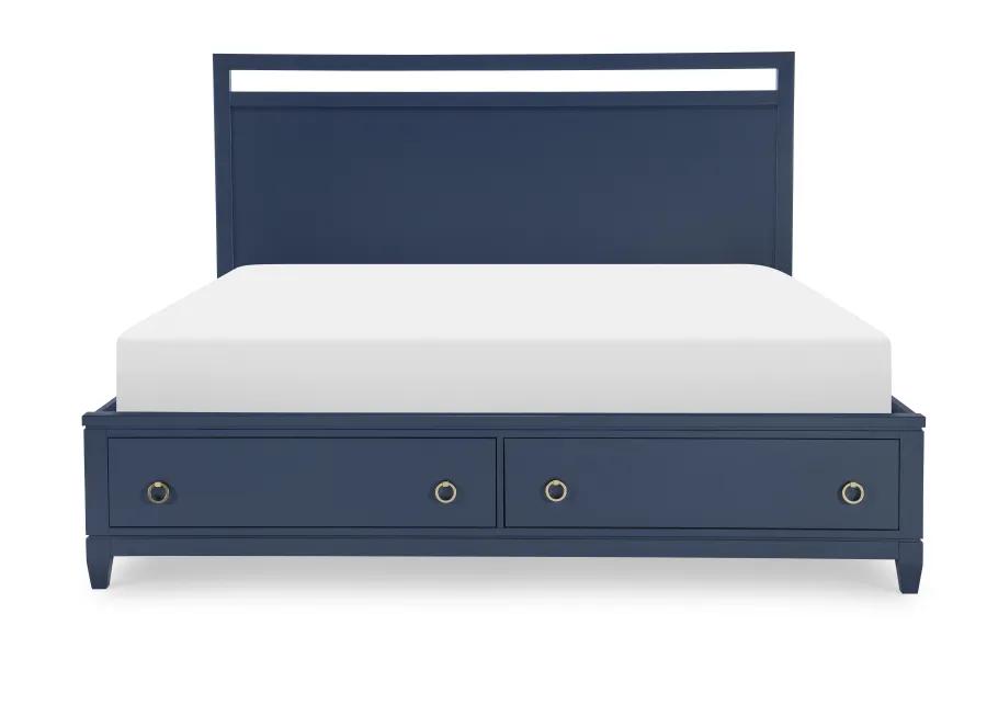 Siesta Key Queen Storage Bed - Navy Blue